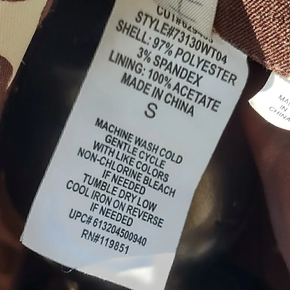 Heart And Soul Brown White Jacket Size Small - Picture 8 of 8